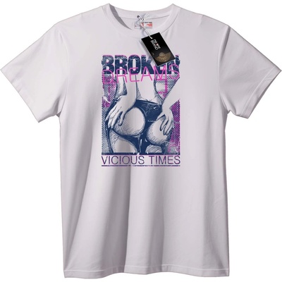 NOONEBRAND Тениска Счупени Мечти Жестоки Времена - 6XL, Black