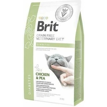 Brit Veterinary Diets Cat Diabetes за котки с диабет с Пилешко месо и грах, БЕЗ ЗЪРНЕНИ КУЛТУРИ 2kg