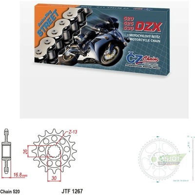 ČZ Řetězová sada Honda XL 750 Transalp 23-25
