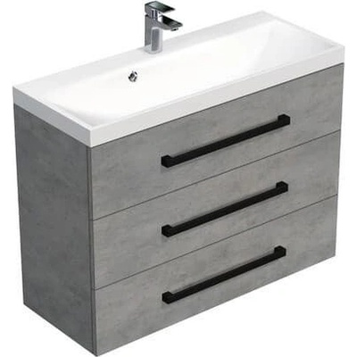 SAT Skříňka s umyvadlem Cube Way beton mat CUBE2C1003BE