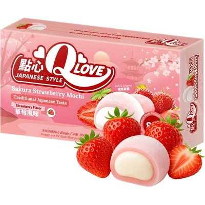 QLove Mochi Strawberry 80 g