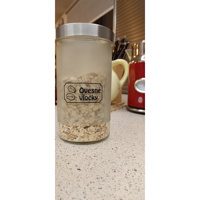 samolepka Stylové samolepky na kořenky a kuchyňské nádoby - Ovesné vločky