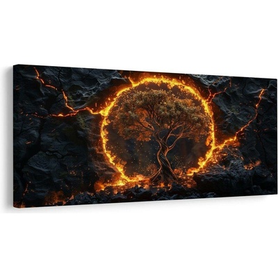 Obraz magický strom života v kruhu - 60x30