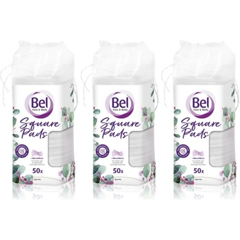 Bel Face & Body Square Pads тампони за почистване на грим изгодна опаковка 3x50 бр