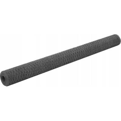 Ohradová síť ocel a PVC, 25 x 1,5 m, šedá