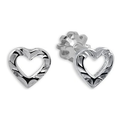 Soliter Minimalistické strieborné náušnice Srdce 431 001 00985 04