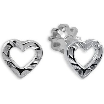 Soliter Minimalistické strieborné náušnice Srdce 431 001 00985 04