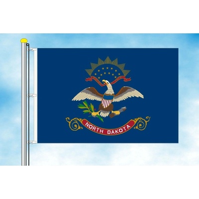 LIBEA, s.r.o. Severní Dakota vlajka Rozměr: 40×60 cm, Uchycení: Karabiny na stožár