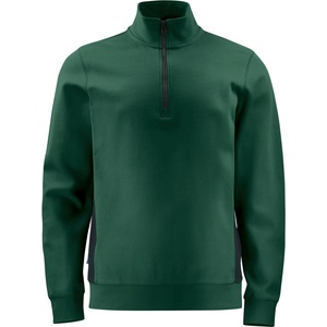 ProJob 2128 sweatshirt 1/Мъжки суитшърт с 2 ципа и 1/2 цип, здрав, тъмнозелен, размер l (64212807403)