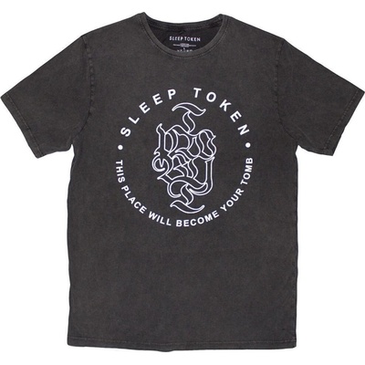 Sleep Token Tomb Text Ring Stone Wash Black S Риза (SLTKSTNW05MC01)