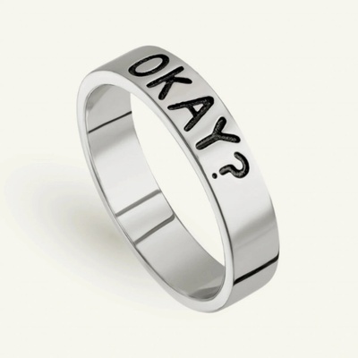 SilveAmo Stříbrný prsten OKAY průměr K21142