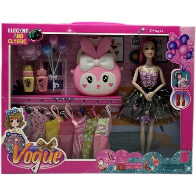 Кукла със 7 рокли и чанта зайче