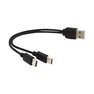PremiumCord ku2y04 USB A/Male to USB-C male (nabíjení) + USB-C male (nabíjení) 30cm