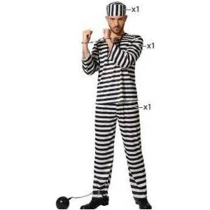 BigBuy Carnival Маскировъчен костюм за възрастни Prisoner Затворник Многоцветен Размер XS/S