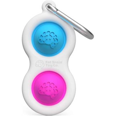 TOMY Сензорна играчка-ключодържател Tomy Fat Brain Toys - Simple Dimple, синя/розова (F211P)