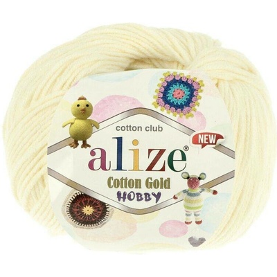 Alize Cotton Gold Hobby New 01 krémová