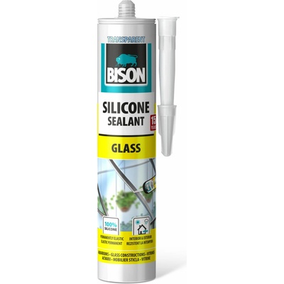 Bison sklenený silikón, transparentný, 280 ml
