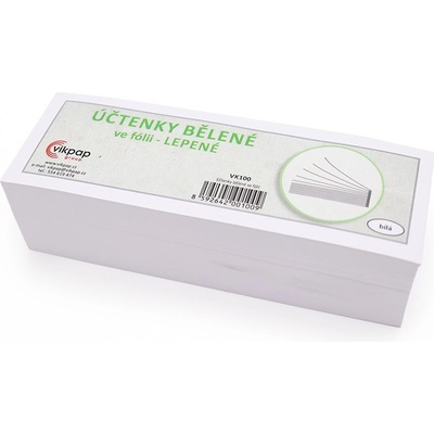 Vikpap VK100 - účtenka lepená ve fólii, bílá, 15 × 5 × 4,5 cm, 500 listů – Hledejceny.cz