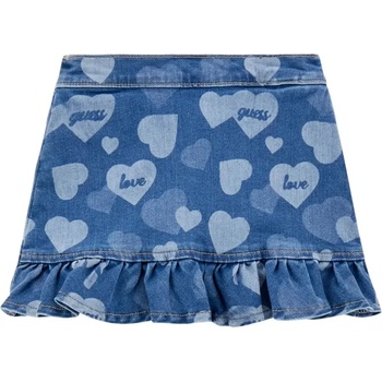 GUESS Деним пола за мини момиче с къдрички и сърца Guess