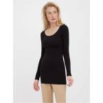 Vero Moda Тениска Vero Moda Women's U-Neck Long-Sleeve T-Shirt - Black