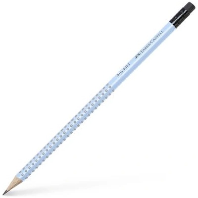 Faber-Castell Графитен молив с гума, B, триъгълен, FABER-CASTELL "Grip 2001", небесносин 217274 (217274)