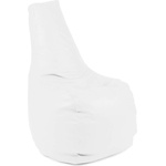 PUFRELAX Пуф, стол, 210л. , Sunlounger - White, PU кожа, Пълнеж от полистиролни перли (PUF-G-S-PU-WH) - topmall