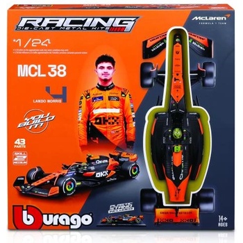 Bburago Bburago 1: 24 RACE Formula F1 MODEL-KIT - McLaren F1 Team MCL38 (2024) #4 (Ландо Норис)