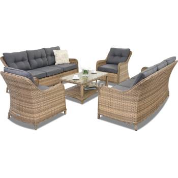 Garden Point Градински мебели от техноратан Toledo Coffee 8 Garden Point cappuccino (GAP323-10)