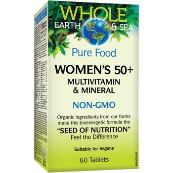 Natural Factors Whole Earth & Sea Women's 50+ Multivitamin & Mineral, 60 таблетки, Natural Factors