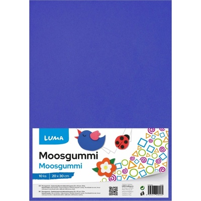 Moosgummi Luma A4, modrá, 10ks