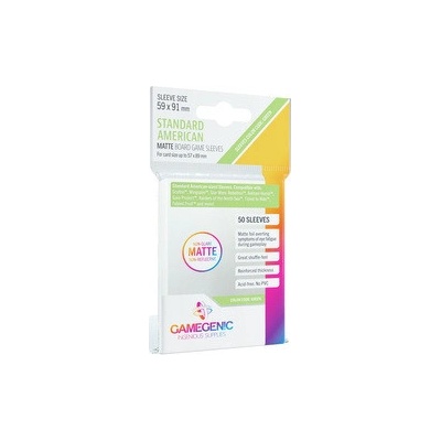 Game Genic Matte Standard American Sleeves 59x91mm Clear 50