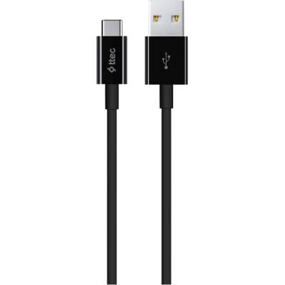 Ttec Кабел ttec - USB-C/USB-A, черен (8694470694801)