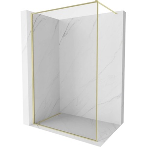 Mexen Kioto-F преграда за душ Walk-in с рамка 80 x 202 см, прозрачно 8 мм, злато четкано - 800-080-104-55-00 (800-080-104-55-00)