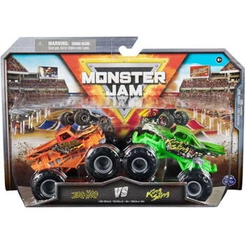 MONSTER JAM 2 VOZIDLÁ MONSTER TRUCK BOG HOG VS KING SLING 1:64
