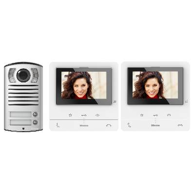 Bticino 364622 Sada pro dva byty - 2x Classe 100 Basic videotelefon + vstupní panel Linea 2000