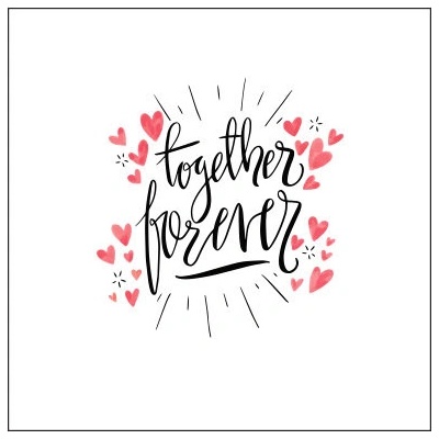 Plakát čtverec Ikea kompatibilní Together forever