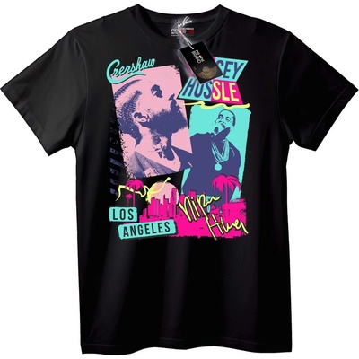 NOONEBRAND Тениска Лос Анджелис хъстъл - 2XL, Black