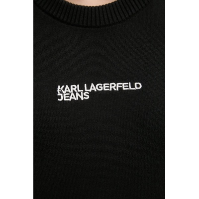 Karl Lagerfeld Jeans Пуловер Karl Lagerfeld Jeans дамски в черно от лека материя A1W18044 (A1W18044)