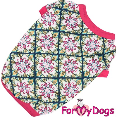 FOR MY DOGS Tričko PINK ORNAMENTS