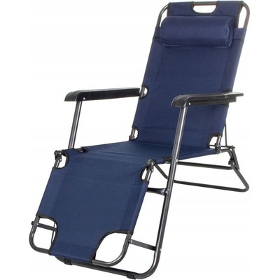 Zahradní polohovací křeslo SPRINGOS RELAX tmavě modré