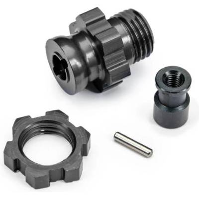 Traxxas главина на колелото къса 17mm с канали сива
