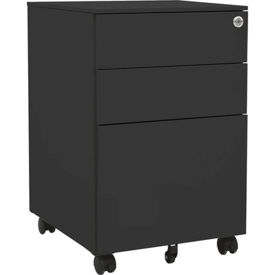 vidaXL Мобилен офис шкаф, антрацит, 39x45x60 см, стомана (335981)