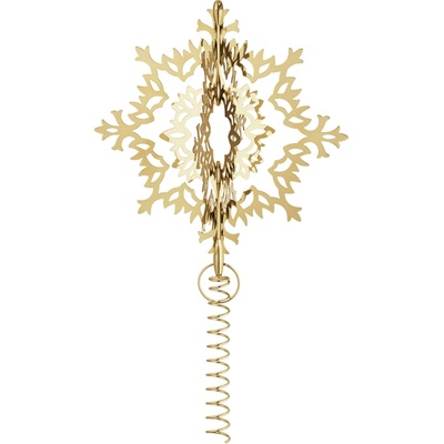 Georg Jensen Pozlacená vánoční ozdoba špice na stromeček Ice Flower, zlatá barva