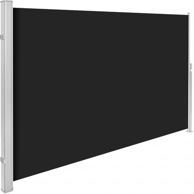 tectake 401531 boční markýza výsuvná s rolovacím mechanismem - 200 x 300 cm,černá – Zboží Mobilmania