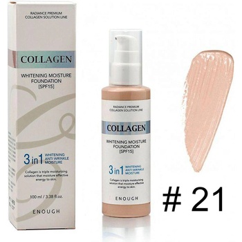 Image 1 of Enough Овлажняващ фон дьо тен с колаген и SPF 15 нюанс 21 Enough