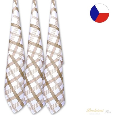 Sleep-well MODERNÍ KÁRO 50 x 70 cm HNĚDÁ 3 ks – Hledejceny.cz