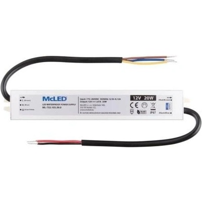 McLED LED transformátor napěťový 12V/24W ML-732.100.45.0, IP67, hliníkový