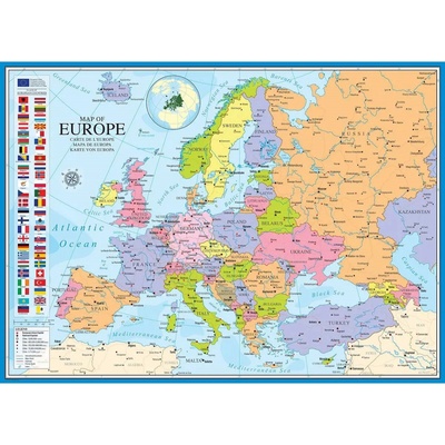 EuroGraphics Mapa Evropy 1000 dílků