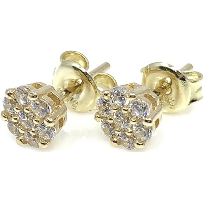 Jan Kos jewellery zlaté náušnice s bílým kamenem 59635169