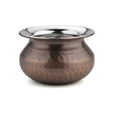 Horecano ANTIQUE-Гювече с релеф и медно покритие 12.50cm x 9cm - 650 ml(SG-86106(B) (0184137)